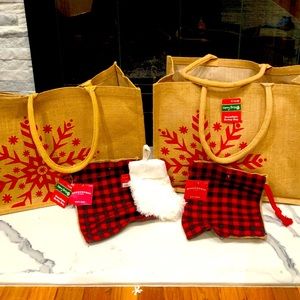 *BUNDLE* NWT Burlap Gift Wrapping Set